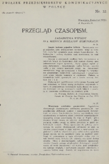 Przegląd Czasopism. R. [4], 1933, nr 32