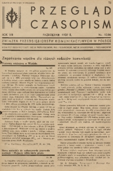 Przegląd Czasopism : dodatek do Przeglądu Technicznego. R. 8, 1937, nr 86