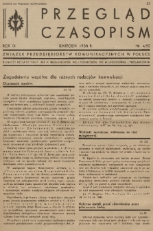 Przegląd Czasopism : dodatek do Przeglądu Technicznego. R. 9, 1938, nr 92