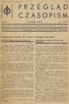 Przegląd Czasopism : dodatek do Przeglądu Technicznego. R. 9, 1938, nr 100