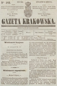 Gazeta Krakowska. 1841, nr 182
