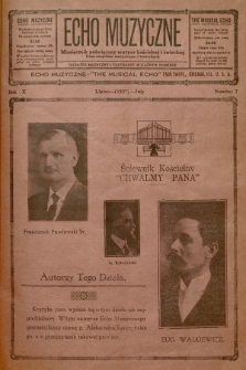 Echo Muzyczne : miesięcznik poświęcony muzyce kościelnej i świeckiej oraz zespołom muzycznym i teatralnym = The Musical Echo. 1933, nr 7