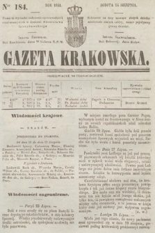 Gazeta Krakowska. 1841, nr 184