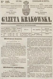 Gazeta Krakowska. 1841, nr 185