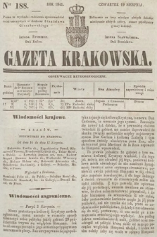 Gazeta Krakowska. 1841, nr 188