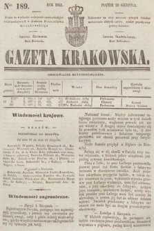 Gazeta Krakowska. 1841, nr 189