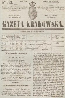Gazeta Krakowska. 1841, nr 192