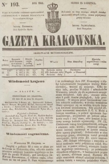 Gazeta Krakowska. 1841, nr 193