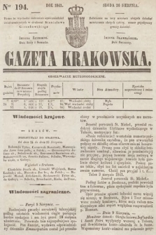 Gazeta Krakowska. 1841, nr 194