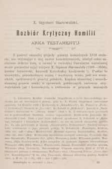 Homiletyka : pismo miesięczne poświęcone kaznodziejstwu i życiu duchownemu. R. 4, 1901, t. 7, Wrzesień