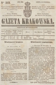 Gazeta Krakowska. 1841, nr 213