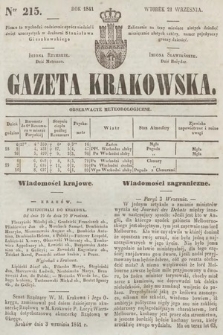 Gazeta Krakowska. 1841, nr 215