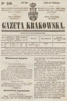 Gazeta Krakowska. 1841, nr 216