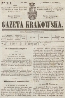 Gazeta Krakowska. 1841, nr 217