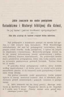 Homiletyka : pismo miesięczne zawiera: dział kaznodziejski, teologiczno-pasterski, ascetyczny i społeczny wraz z dodatkiem popularnym. R. 12, 1909, t. 23, Grudzień