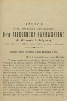 Homiletyka : pismo miesięczne zawiera dział kaznodziejski, teologiczno-pasterski, ascetyczny i społeczny. R. 16, 1913, t. 31, [Październik]