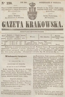 Gazeta Krakowska. 1841, nr 220