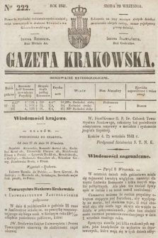 Gazeta Krakowska. 1841, nr 222