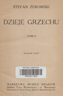 Dzieje grzechu. T. 2