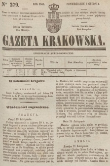 Gazeta Krakowska. 1841, nr 279