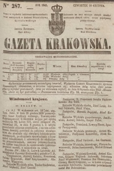 Gazeta Krakowska. 1841, nr 287