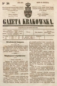 Gazeta Krakowska. 1843, nr 20