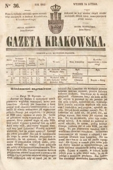 Gazeta Krakowska. 1843, nr 36