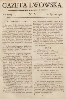 Gazeta Lwowska. 1816, nr 6