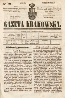 Gazeta Krakowska. 1843, nr 39