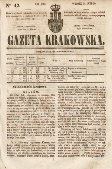 Gazeta Krakowska. 1843, nr 42