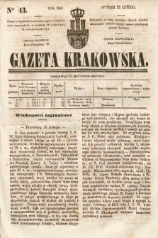 Gazeta Krakowska. 1843, nr 43