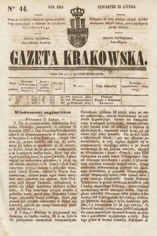 Gazeta Krakowska. 1843, nr 44