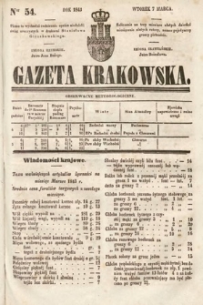 Gazeta Krakowska. 1843, nr 54