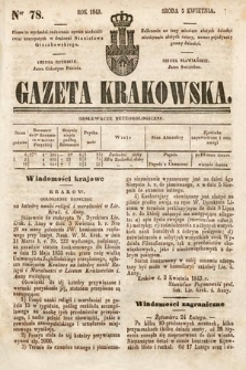 Gazeta Krakowska. 1843, nr 78