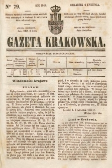 Gazeta Krakowska. 1843, nr 79