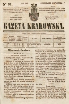 Gazeta Krakowska. 1843, nr 82