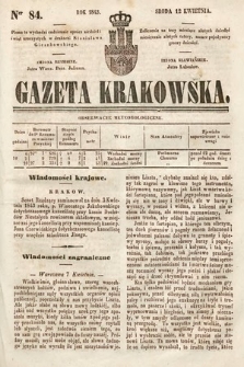 Gazeta Krakowska. 1843, nr 84