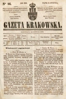 Gazeta Krakowska. 1843, nr 86