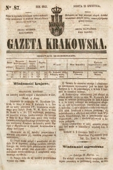 Gazeta Krakowska. 1843, nr 87