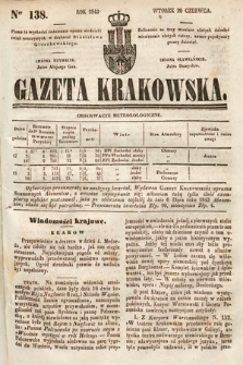 Gazeta Krakowska. 1843, nr 138