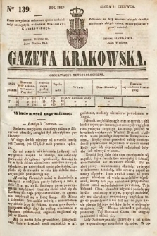 Gazeta Krakowska. 1843, nr 139