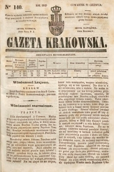 Gazeta Krakowska. 1843, nr 140