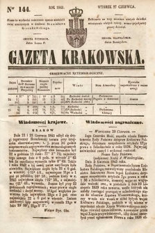 Gazeta Krakowska. 1843, nr 144