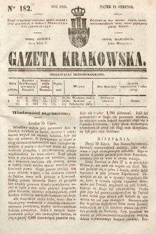 Gazeta Krakowska. 1843, nr 182