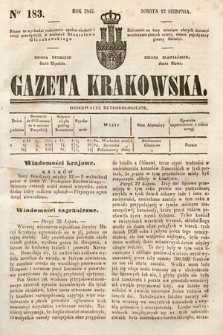 Gazeta Krakowska. 1843, nr 183