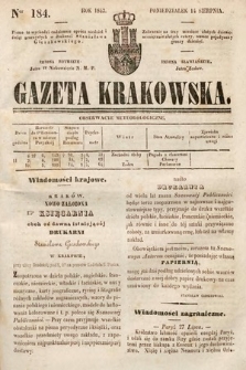 Gazeta Krakowska. 1843, nr 184