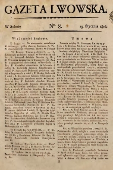 Gazeta Lwowska. 1816, nr 8