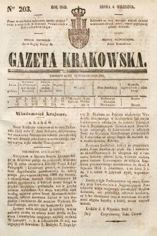 Gazeta Krakowska. 1843, nr 203