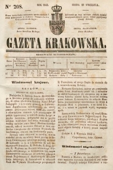 Gazeta Krakowska. 1843, nr 208