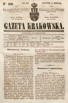 Gazeta Krakowska. 1843, nr 209